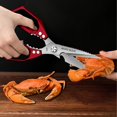 thumbnail image 4 of WHEANG Multifunctional Stainless Kitchen Shears Scissors All Purpose Shear Silver Meat Dishwasher Poultry Japanese Cooking Scissor For Chicken, 4 of 9