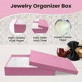 thumbnail image 3 of Novel Box 100 Pack Pink Cardboard Cotton Filled Jewelry Gift Boxes 7x5x1.25 Inches with Lids, 3 of 7