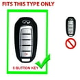 thumbnail image 4 of Silicone 5B Cover Entry Fob Case Skin Entry Holder QX 50 QX50 QX60 Infiniti Key (purple and blue), 4 of 5