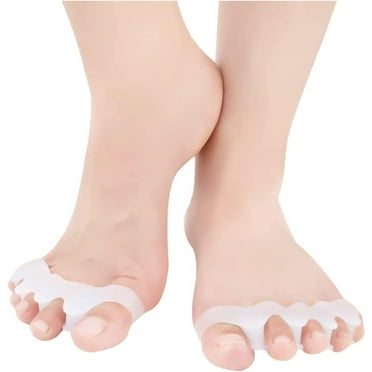 Gel Toe Separator Toe Spacers Toe Stretchers for Men and Women Easy Wear in Shoes for Bunion Relief Toe Straightener 2 Pairs