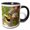 Black/White, variant on 3drose, Photograph of an Eastern Tiger Swallowtail with Wings Out on Abelia., 11oz Two-tone Green Mug
