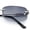 Silver - Smoke, variant on Rimless Rounded Rectangle Hustler Fashion Metal Frame Sunglasses All Black