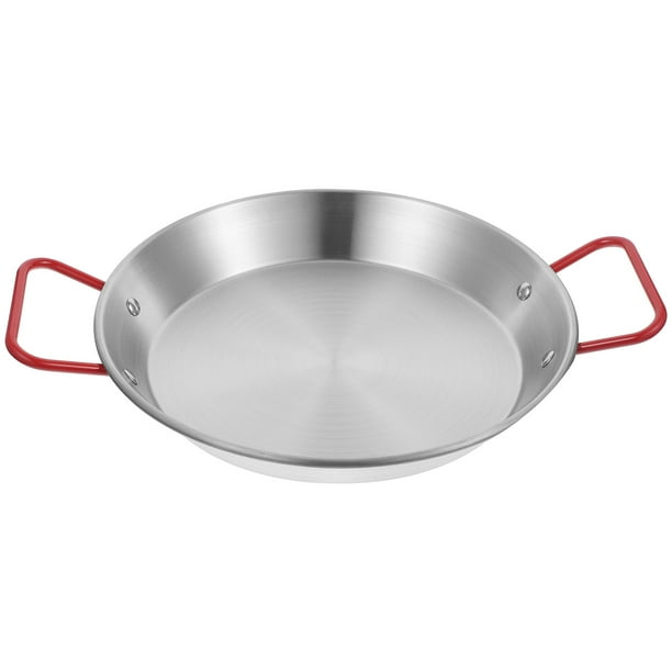 EeaseMX Sartén de acero inoxidable práctica para freír pollo y espaguetis, utensilio de cocina para casa y restaurante (22 cm)