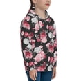 thumbnail image 3 of Cauagu Rose Flowers for Youth Pullover Hoodie Sweatshirts Hoodie Sweatshirt Aautumn Long-Sleeve Pullover Casual Hooded Sweatshirt for Youth-Medium, 3 of 6
