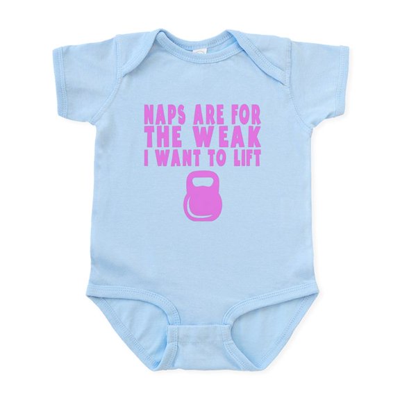 CafePress - Naps Are For The Weak Body Suit - Baby Light Bodysuit, Size Newborn - 24 Months