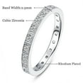 thumbnail image 3 of Vakki Eternity Rings for Women Rhodium Plated Vintage Cubic Zirconia Gemstone Wedding Band Size 5-9, 3 of 5