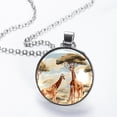 thumbnail image 2 of Toucan Glass Design Circular Pendant Necklace, 2 of 5