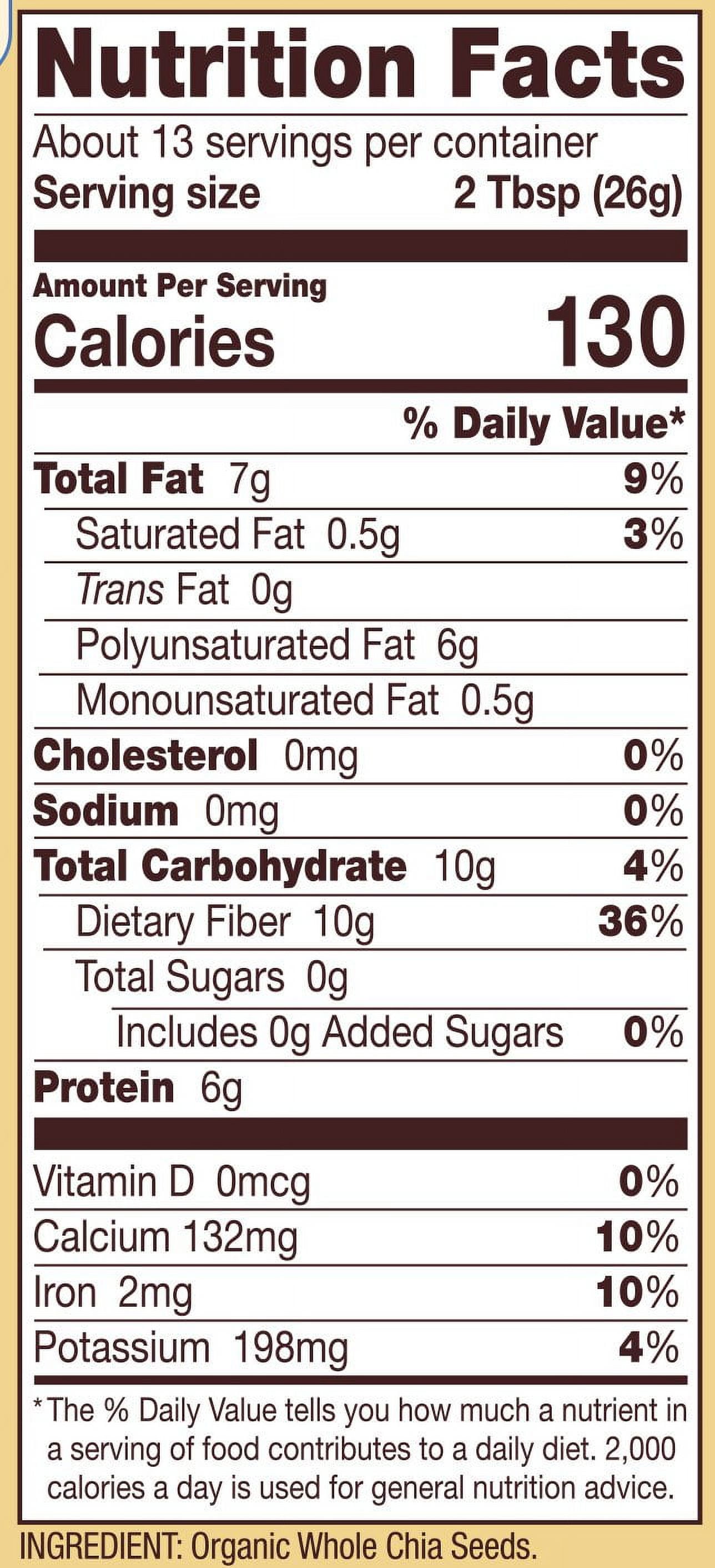 Bob's Red Mill, Organic Whole Chia Seeds, 12 oz Pack of 2