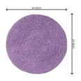 thumbnail image 2 of Home Weavers Fantasia Collection 100% Cotton Tufted Round Shape Bathroom Rug, Soft and Absorbent Bath Rugs, Non-Slip Bath Rug, Machine Wash Dry Bath Mats for Bathroom Floor- 30" Round, Purple, 2 of 6