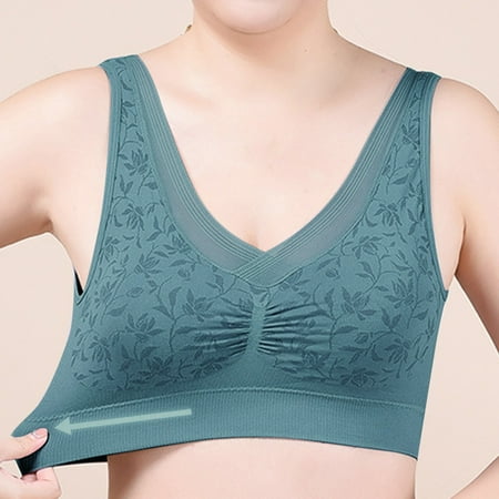 GZWYHT Bralettes for Women Clearance Bras for Women Women Soft Breathable Condensed Underwear Comfortable Inside Underwire Middle Aged Mom Sports Vest Nylon Bra Backless Bra Wireless Bras Push Up Bra