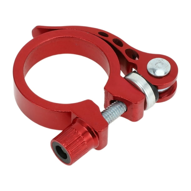 Abrazadera de poste de asiento de bicicleta universal, 34.9mm, liberación rápida, aleación de aluminio, roja