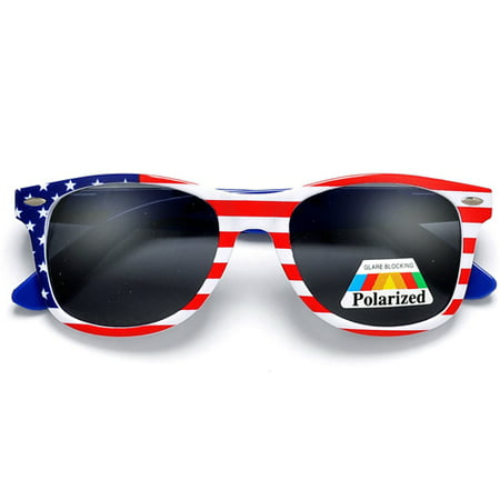 Polarized Anti-Glare American Flag Patriotic Sunglasses