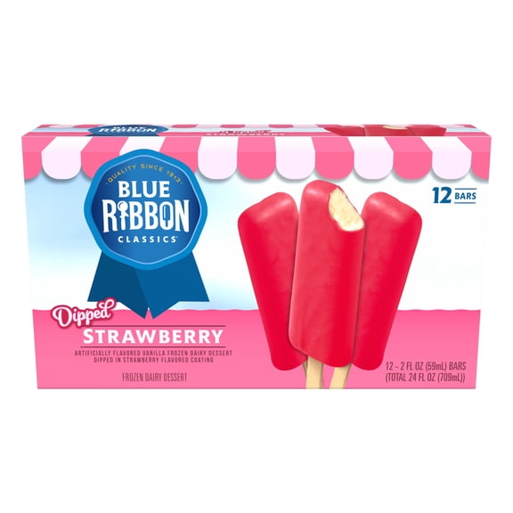 Blue Ribbon Classics Strawberry Dipped Frozen Treat Bar, 12pk