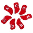 thumbnail image 2 of tredstone 7 Pièces Club de Golf Fer Putter Couvre-Tête Protecteur Ensemble Rouge, 2 of 5