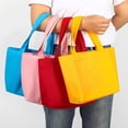 thumbnail image 2 of Muka Blank Small Canvas Tote Bag for Kids, Cotton Lunch Bag, Handheld Grocery Shopping Bag - 11.8" W x 7.9" H x 3.9" D-Natural, 2 of 7