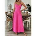 thumbnail image 6 of Zukuco Women's Elegant Sleeveless Jumpsuit - V-Neck Wide Leg Romper with Back Bow, Summer Casual Beachwear Vacation Outfit, S, 6 of 8