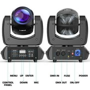 18 Prism LED Moving Head Light 120W DJ Lights Stage Lighting by DMX and Sound Activated Control Spotlight for Disco Party Wedding KTV Club Show,2pcs