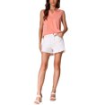 thumbnail image 2 of Camiseta sin mangas INSPIRE CHIC para mujeres, blusa suelta de cuello en V, camisetas polo sólidas, top casual XL rosa, 2 of 6
