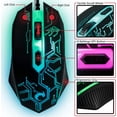 thumbnail image 4 of 4 in 1 Gaming Keyboard, Mouse, Headset, and Mouse Pad Combo, Wired LED RGB Backlights, Bundle for PC Gamers, Xbox and PS4 Users. (Black), 4 of 8