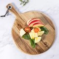 thumbnail image 6 of Acacia Wood Pizza Peel,12" Cutting Board, Cheese Paddle Board, Bread and Crackers Platter for Serving and Minor Food Prepare with Handle - 16 x 12 x 0.5 Inch, 6 of 6