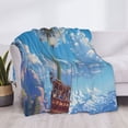 thumbnail image 3 of Rateoe Dandelion Hot Air Balloon Pattern Flannel Throw Blanket, Ultra-soft Blanket for Bed, Couch, Car, Hypoallergenic Anti-pilling blanket-50"x40"(Horizontal), 3 of 6