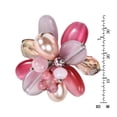 thumbnail image 3 of Charming Pink Cluster Mix Stone Adjustable Statement Ring, 3 of 6