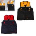 thumbnail image 7 of ZHaobin Reflective Working Vest with 4 Pockets Color Block Zipper Front High Visibility Safety Vest with Reflective Strips (Red,XL), 7 of 7
