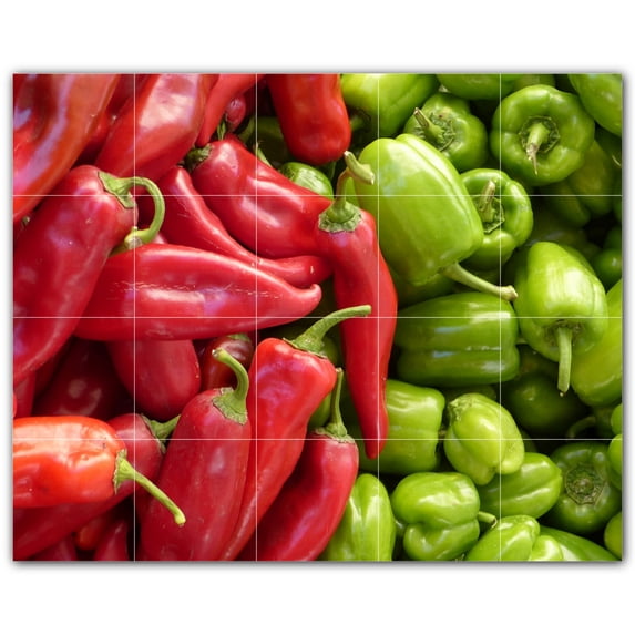 Picture-Tiles.com: Fruit Ceramic Tile Wall Mural WAL500699-54S. 21.25"W x 17"H using (20) 4.25" x 4.25" Ceramic Tiles-Satin Finish