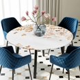 thumbnail image 5 of Elastic Fitted Round Tablecloth, Yellow Leaves Waterproof Stretch Table Cover for 55"-60" Tables, Summer Botanical Washable Outdoor Tablecloths for Patio, Picnic, Camping, 5 of 9