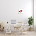 thumbnail image 2 of Stupell Home Décor Industries Sneering Lips Bold Emotion Red Lipstick Teeth, 12 x 12, Designed by Grace Popp, 2 of 6
