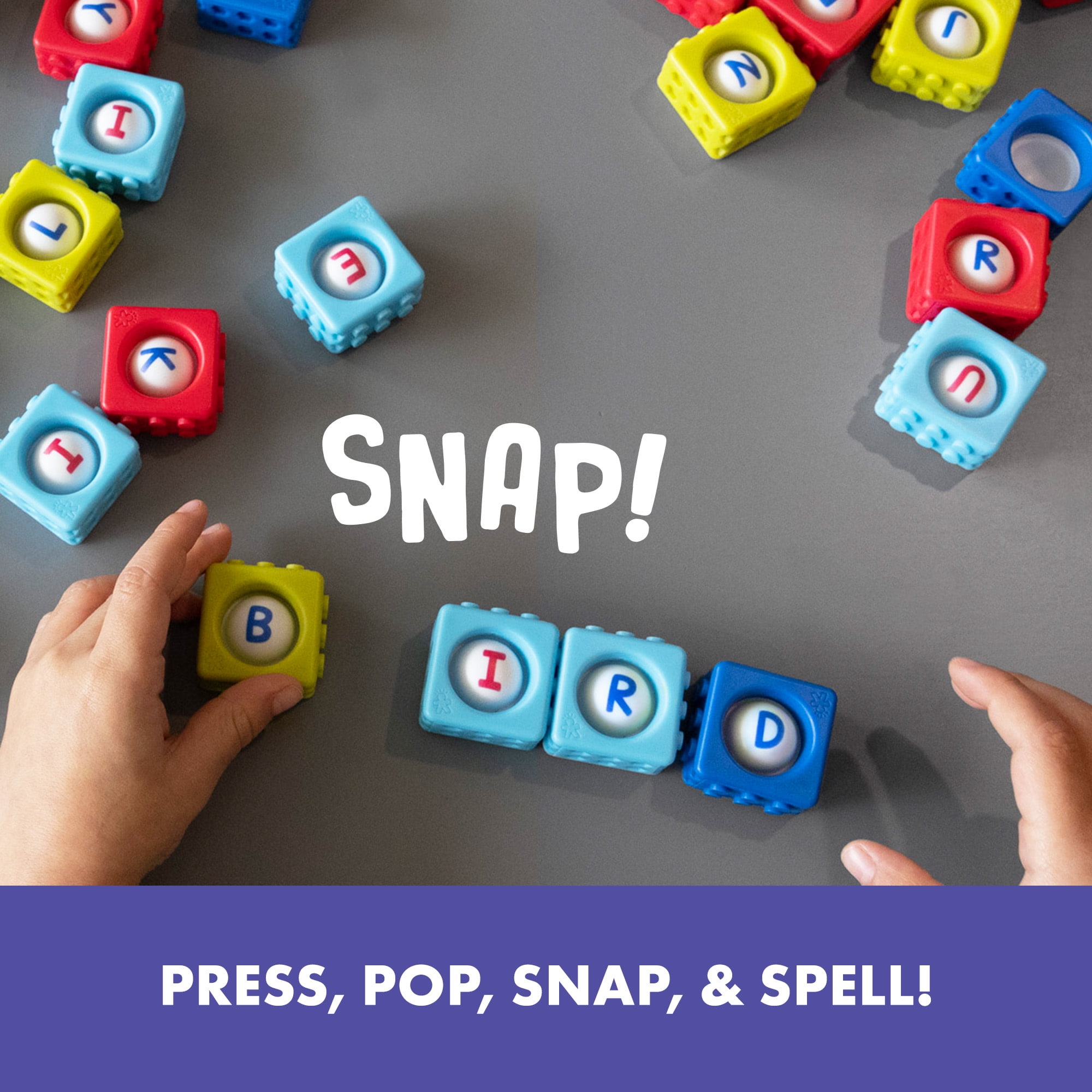 Educational Insights Alphabet BubbleBrix, Pop It Fidget Toy for Toddlers, Preschool Learning, Ages 3+