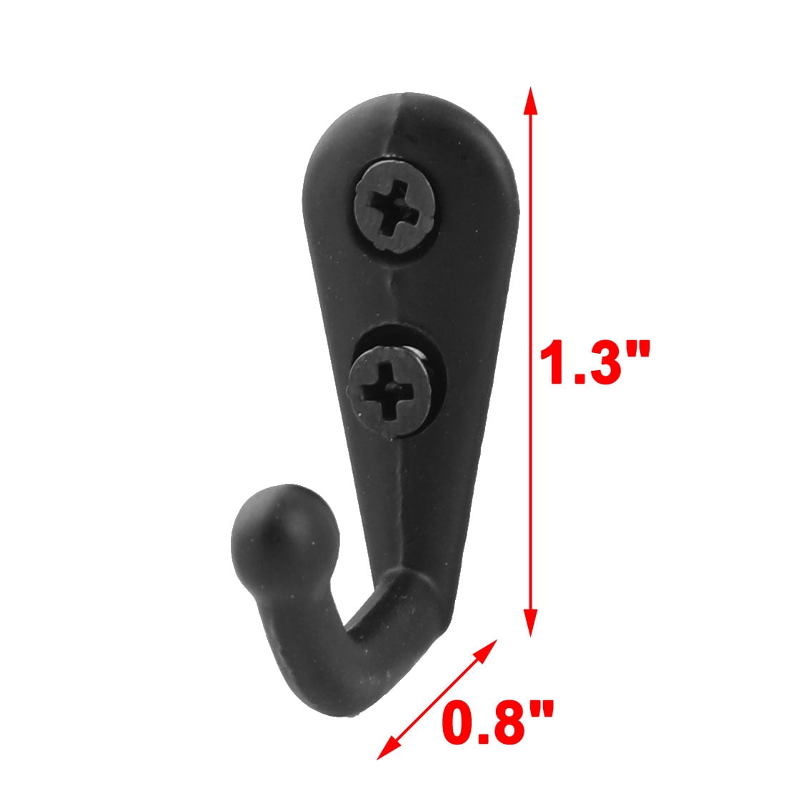 Unique Bargains Metal Wall Door Mounted Towel Scarf Bag Cap Coat Clothes Hook Hanger