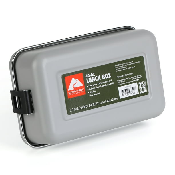 Ozark Trail 40 oz Stainless Steel Lunch Box - Walmart