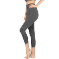 thumbnail image 2 of KOGMO Women's Active Seemless Capri Leggings with High Diamond Shaped Band 3pc, 2 of 4
