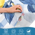 thumbnail image 4 of Yayeee Kitchen Valance Rod Pocket 54" x 18" Living Room Window Curtain, Light Blue Lemon, 4 of 6