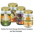 thumbnail image 6 of 10 Pack Metal Mason Jar Lids Wide Mouth Mason Canning Jars Top Food Storage Caps Gold Tone, 6 of 7