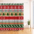 thumbnail image 2 of Cortina de ducha Feliz Navidad árbol de Navidad invierno copo de nieve ciervo regalo estrella cortina de ducha con 12 ganchos decorativos 72x72 pulgadas, 2 of 5