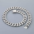 thumbnail image 2 of HOOUN Mens Choker Large Stainless Steel Miami Cuban Chain Necklace 24mm 26'' Polished, 2 of 6