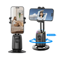 thumbnail image 3 of P05 AI Follow Gimbal 360 Rotation Face Tracking Stabilizer Filming Portable Desktop Cellphone Holder for Live/Photo,1 x Follow Gimbal,Black, 3 of 7