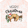 thumbnail image 4 of Inktastic Merry Christmas Cute Sloth with Santa Hat and Lights T-Shirt, 4 of 5