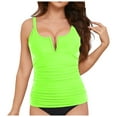thumbnail image 4 of TTUHYWXI Tankini Tops for Women Swimwear Top Only Tummy Control Bathing Suit Top No Bottom (Green, S), 4 of 9