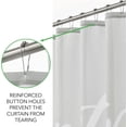 thumbnail image 4 of Decorative Never Stop Dreaming Print - Easy Care Fabric Shower Curtain with Reinforced Buttonholes, for Bathroom Showers, Stalls and Bathtubs, Machine Washable - 72" x 72" - White/Stone Gray, 4 of 6