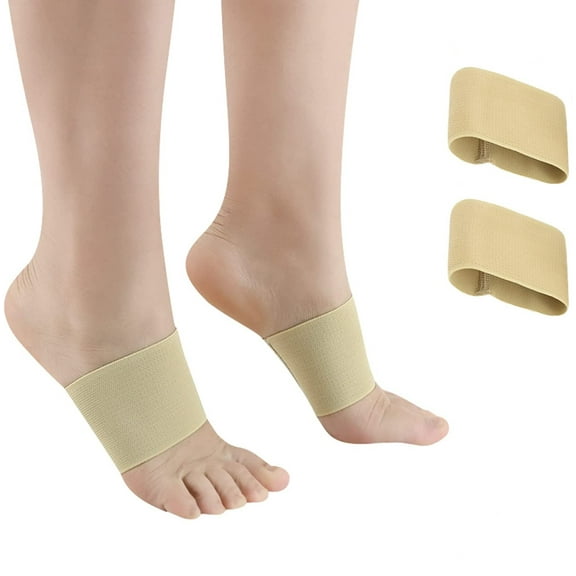 Copper Arch Support Sleeves (2PCS),Plantar Fasciitis Braces for Foot Care,Foot Compression Sleeve for Heel Spurs,Flat & Fallen Arches and High Arch Pain Relief,Arch Support Bands for Women & Men（nude）