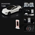 thumbnail image 1 of 1:24 Model Y 3 S SUV Alloy Car Model Diecasts Metal Toy Vehicles Car Model Simulation Sound and Light Collection Childrens Gifts Roadster White, 1 of 6