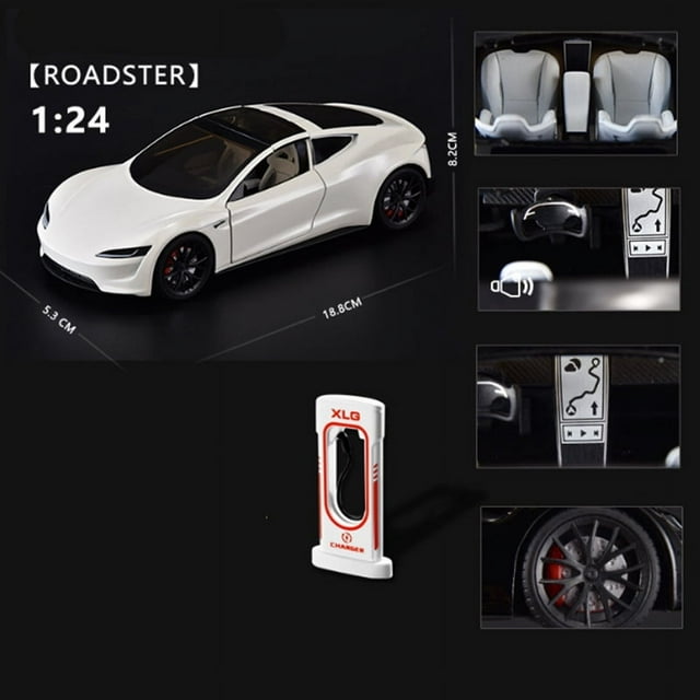 1:24 Model Y 3 S SUV Alloy Car Model Diecasts Metal Toy Vehicles Car Model Simulation Sound and Light Collection Childrens Gifts Roadster White