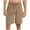 Khaki, variant on Men Casual Bermuda Shorts Elastic Waist Drawstring Wide Leg Summer Beach Lounge Shorts with Pockets