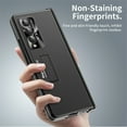 thumbnail image 3 of ELehold Rugged Case for Samsung Galaxy Z Fold 4 7.6 inch Hard PC Soft TPU with Magnetic Hinge Protection Folding Hidden Kickstand Shockproof Full Body Protection,Black, 3 of 7