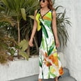 thumbnail image 4 of Toucan in Jungle Sleeveless Dress luxury dress birthday dress, 4 of 7