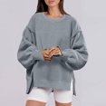 thumbnail image 2 of RQYYD Women’s Sherpa Fleece Fuzzy Sweatshirts Oversized Long Sleeve Thick Warm Pullover Sweater 2024 Fall Fashion, 2 of 7