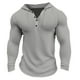 thumbnail image 2 of Sudadera con capucha ligera de punto waffle para hombre: absorbe la humedad, abrigada, corte deportivo; camiseta deportiva de manga larga para entrenamiento., 2 of 3